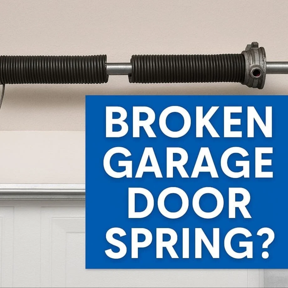 Broken garage door spring